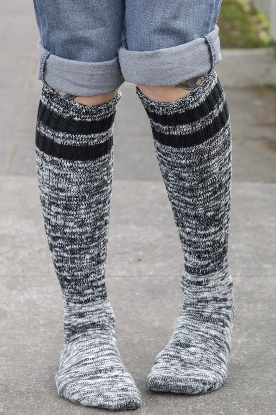 DreaM Stockings Striped Marled Slouch Knee Socks for Women - Comfortable & Stylish
