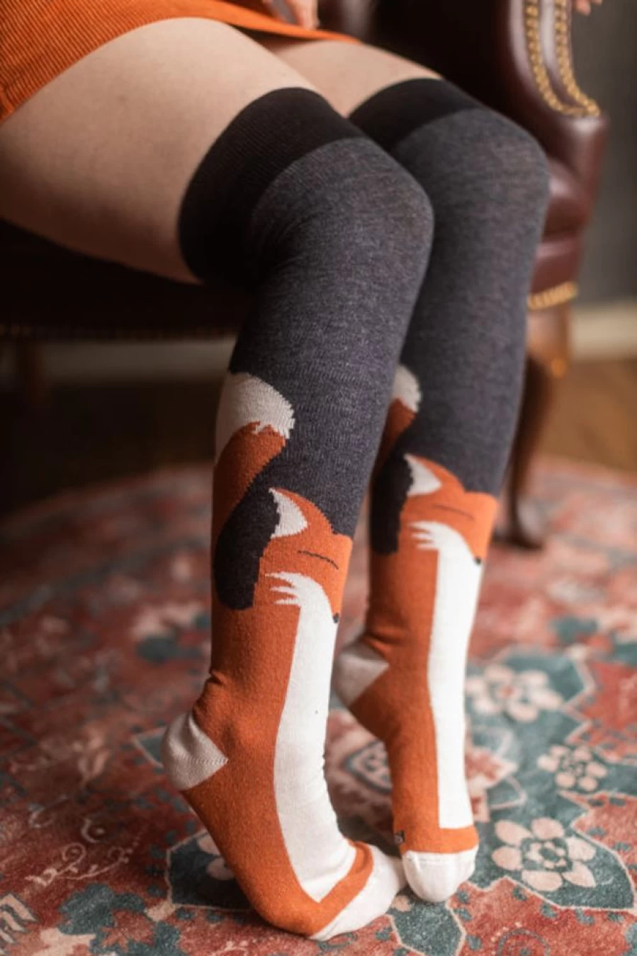 Dreamer Socks Women's Foxy Over The Knee Thigh High Socks - Soft & Stretchy Fashion Socks for Women